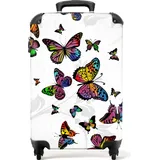 NoBoringSuitcases.com NoBoringSuitcases.com® Handgepäck Hartschalenkoffer mit TSA Schloss, Trolley, Reisekoffer, Carry on, Rollkoffer, Klein oder Mittelgroß Mehrfarbig