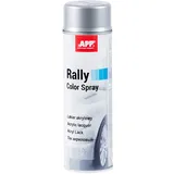 APP Rally Color Spray - Sprühlack silber glänzend | Felgenlack silber | Acrylfarbe silber im Spray für alle Oberflächen mit hoher Deckkraft | Schnell trocknend | Silber glänzend | 500 ml