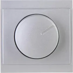Kopp 312320180 MALTA - Dimmer-Abdeckung für Druck-Wechseldimmer, Farbe: silber