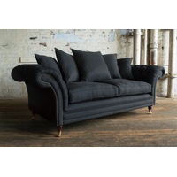 JVmoebel Chesterfield-Sofa, Chesterfield Design Luxus Polster Sofa Couch Sitz schwarz
