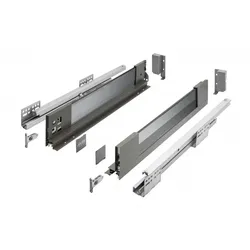 MS Beschläge Glas Schubladensystem Vollauszug Soft Close Schubladenauszug L 450mm H 168mm