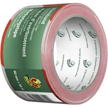 Duck Warnband Weiß/Rot selbstklebend 66 m x 60 mm