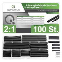 Quadrios Schrumpfschlauch 22CA167 Schwarz 1 Set