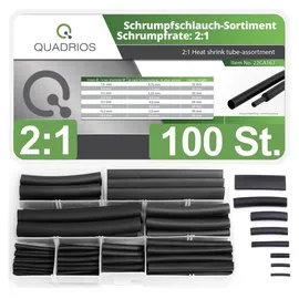 Quadrios Schrumpfschlauch 22CA167 Schwarz 1 Set