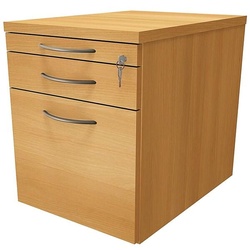 fm Büromöbel Rollcontainer mit Hängeregister »Sidney« einheitliches Dekor braun, 43.4x54x60 cm