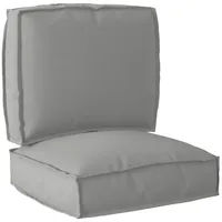 VidaXL 2-teiliges Palettenkissen-Set Grau Oxford-Stoff