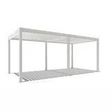 Weide Pergola 3 x 6 m inkl. LED Weiß