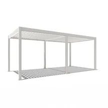 Weide Pergola 3 x 6 m inkl. LED Weiß