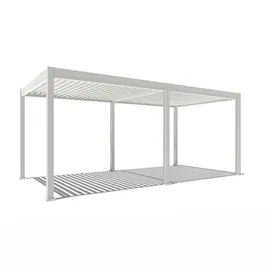 Weide Pergola 3 x 6 m inkl. LED Weiß