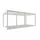 Weide Pergola 3 x 6 m inkl. LED Weiß