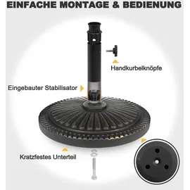 avestar Schirmständer Aluminium 15 kg Schwarz