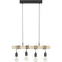 EGLO Townshend 4-flg. Ø 10,5 cm Holz schwarz