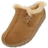 HAFLINGER Lammfellclog Saskatchewan Filzpantoffel Hausschuh Beigemeliert Öko, Gr 43