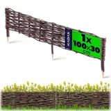 Kadax Palisade aus Weide 100 x 30 cm 1 Stück braun
