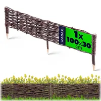 Kadax Palisade aus Weide 100 x 30 cm 1 Stück braun