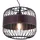 GLOBO Lederring 1-flg. H 120 cm schwarz Metall