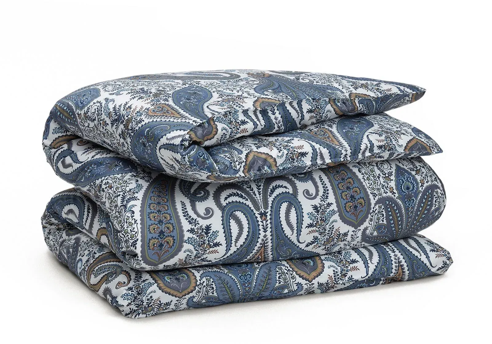 Gant Mako-Satin Bettwäsche Key West Paisley sateen blue Kissenbezug einzeln 80x80 cm - blau