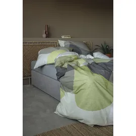 BIERBAUM Bettwäsche »Carla in Gr. 135x200 oder 155x220 cm« 2 tlg. Bettwäsche aus Baumwolle, geometrische Bettwäsche mit Reißverschluss 39553403-0 apfelgrün 1 Stk.,