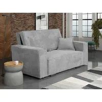 MIRJAN24 Schlafsofa Viva Star II, mit Schlaffunktion und Bettkasten, 2 Sitzer, inkl. Kissen grau