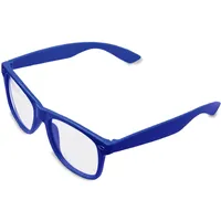 GAPlus Stilvolle Neon-Geek-Brille, Festival, Spaß, Partykleidung, 80er-Jahre-Kostüm, farbig (Blau)