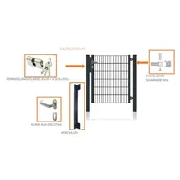 FA-Bausysteme Gartentor Halb-Rahmen 92 x 200 cm Anthrazit
