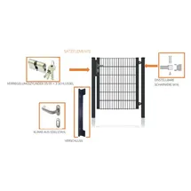 FA-Bausysteme Gartentor Halb-Rahmen 92 x 200 cm Anthrazit