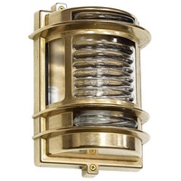 Licht-Erlebnisse Außenlampe Wand Maritim aus Messing Balkon Terrasse Wandleuchte