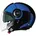 HELMET N21 VISOR 06 BICROMO 351 XS, Black/Blue/Light Blue