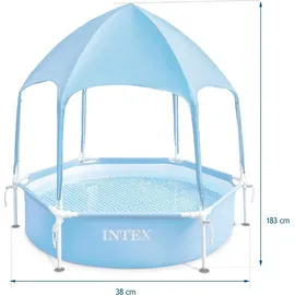 Intex Frame Pool Rondo 183 x 38 cm inkl. Sonnendach