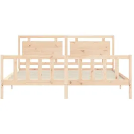 vidaXL Massivholzbett 180 x 200 cm Beige