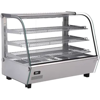 METRO Professional Warmhaltevitrine GHV1130, Edelstahl/Glas, 85.6x56.8x68.6cm, 130 L, Temp.: 30 bis +90°C, 1500 W, silber