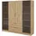 masseno Drehtürenschrank CATERINA 206 x 200 x 51 cm Braun