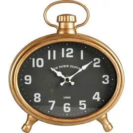 Home Styling Wanduhr, Im Retro-stil Oval, 21 X 23,5 X 4,8 cm,