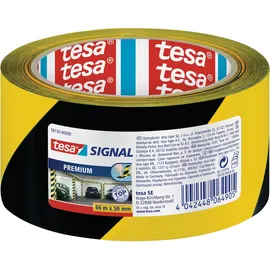 Tesa Markierungsklebeband 66 m x 5 cm Schwarz/Gelb