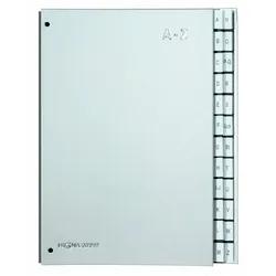 Pagna Pultordner 24tlg. A-Z, Color Einband, aus Hartpappe silber