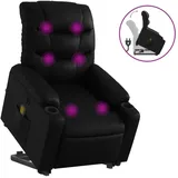 vidaXL Massagesessel mit Aufstehhilfe Kunstleder 93 x 99,5 x 93 cm Schwarz