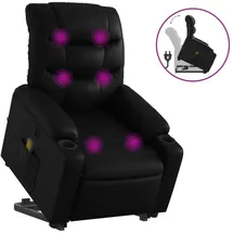vidaXL Massagesessel mit Aufstehhilfe Kunstleder 93 x 99,5 x 93 cm Schwarz