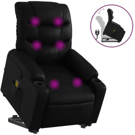 vidaXL Massagesessel mit Aufstehhilfe Kunstleder 93 x 99,5 x 93 cm Schwarz