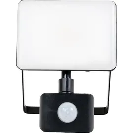 LUXULA LED Außenstrahler Aluminium 20 W 4000 K 2000 lm inkl. Bewegungsmelder schwarz