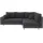 Home Affaire Ecksofa HOME AFFAIRE "CHARRE L-Form mit Ottomane, Maße B/T/H: 231/161/81 cm", grau (anthrazit), B:231cm H:81cm T:161cm, 92% Polyester, 8% Nylon, Sofas, Ecksofa, feine Steppung, lose Rücken- und Zierkissen, auch in Cord und Bouclé