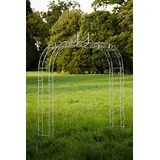 KUHEIGA Rosenbogen 10mm Massiveisen Breite: 240cm Verzinkt Zink Rankbogen aus Metall