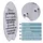 Melko Plankenschild Home 100 cm mit Kleiderhaken Surfboard Wandbild aus Naturholz Surfbrett Design Rustikale Wanddekoration für jeden Raum Maritimes Holzbild