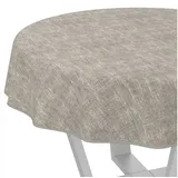 ANRO Tischdecke Alica Leinen Melliert Tischwäsche (Einzelstück 1-tlg), wasserabweisend Melliert Grau Rund 120cm grau Rund | Ø 120 cm x 120 cm x 120 cm
