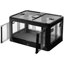 Xcase Faltbare Rollbox mit Deckel und Türen, 85 Liter, schwarz