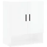 vidaXL Wandschrank, Hängeschrank mit viel Stauraum, Wandmontage Badschrank Medizinschrank, Aufbewahrungsschrank für Wohnzimmer, Hochglanz Weiß Holzwerkstoff