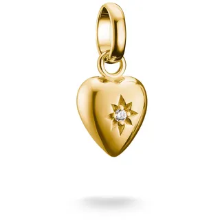 Thomas Sabo Charm Club Connect Herz mit Stern 18k Vergoldung Recyceltes 925 Silber CC1234-414-14 - gold