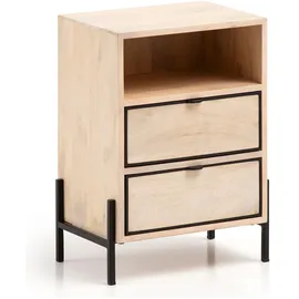 FineBuy Nachtschrank FB96459 43 x 60 x 30 cm Braun