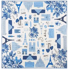 Codello Seidenschal NICKI PARIS Blau 53X53CM