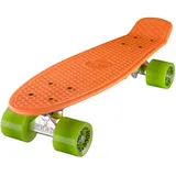 Ridge 22" Mini Cruiser Board Retro Skateboard, komplett ausgerüstet, in orange, völlig in der EU entworfen und hergestellt