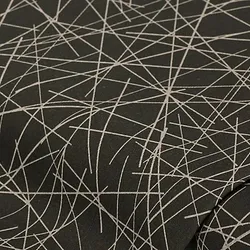 Baumwollstoff Scribble "Mona", schwarz/weiß